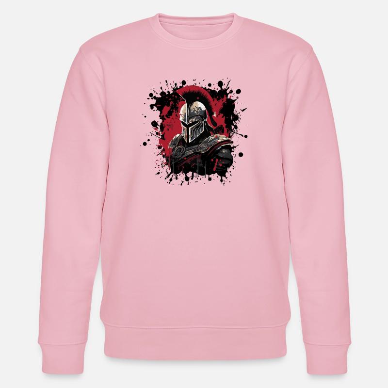 Spartanischer Krieger mit Blutspritzer - Stanley/Stella Unisex Bio-Sweatshirt CHANGER  - Hellrosa