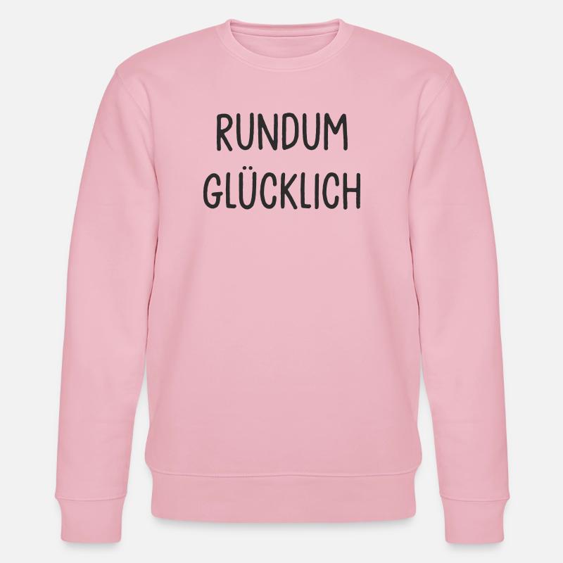 Rundum Glücklich Typo - Stanley/Stella Unisex Bio-Sweatshirt CHANGER  - Hellrosa