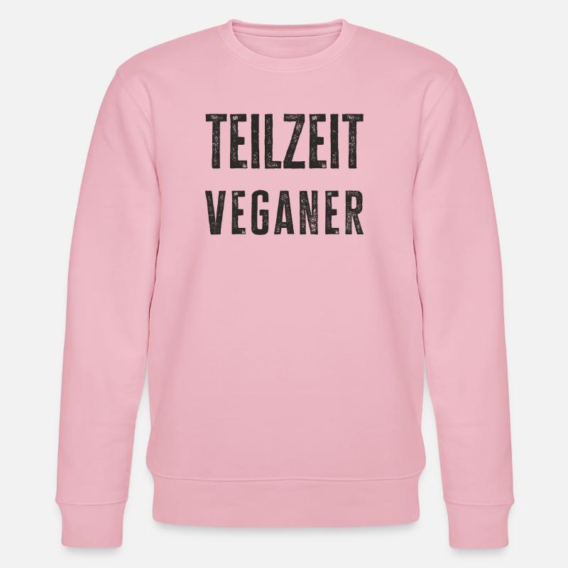 Teilzeit Veganer Stempel-Design - Stanley/Stella Unisex Bio-Sweatshirt CHANGER  - Hellrosa