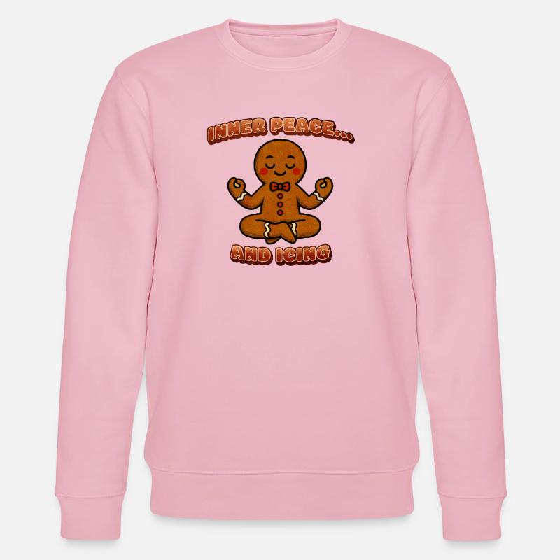 Inner Peace Gingerbread Meditationsfigur - Stanley/Stella Unisex Bio-Sweatshirt CHANGER  - Hellrosa