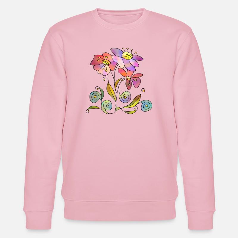 Blumen - Stanley/Stella Unisex Bio-Sweatshirt CHANGER  - Hellrosa