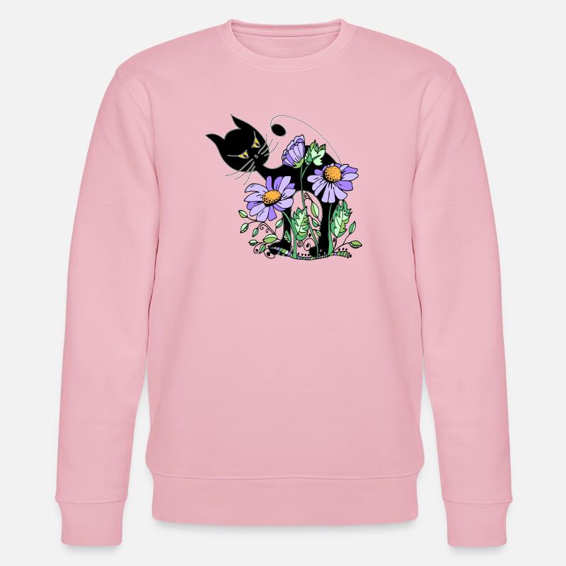 Katze - Stanley/Stella Unisex Bio-Sweatshirt CHANGER  - Hellrosa