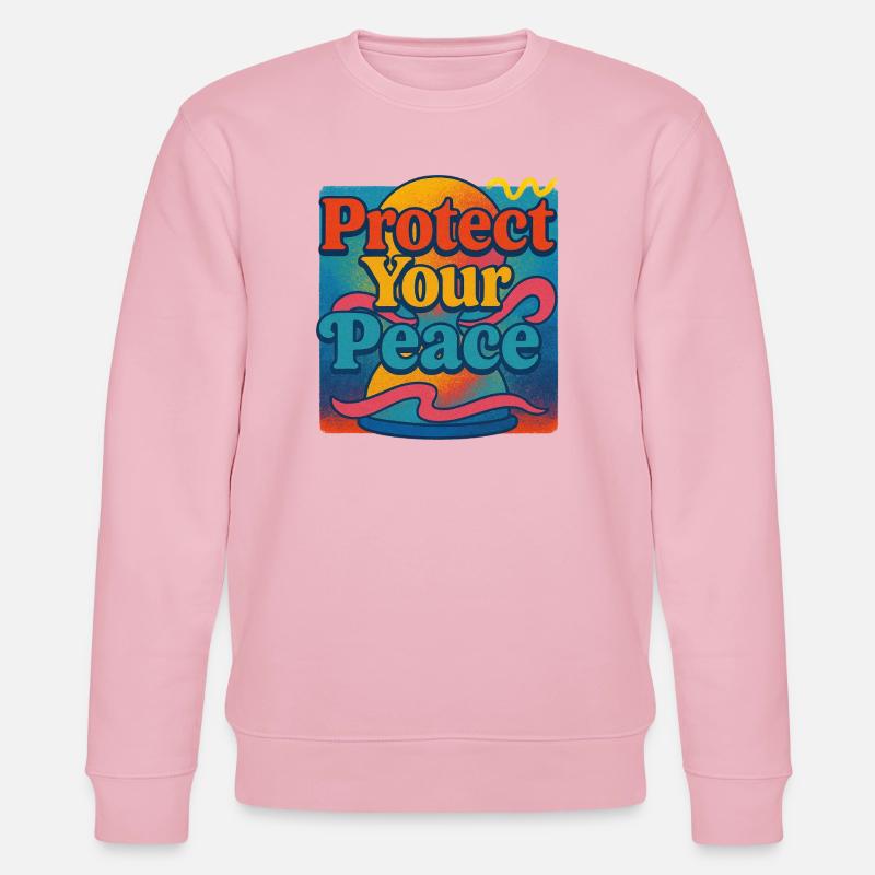 Protect Your Peace Retro Sunset - Stanley/Stella Unisex Bio-Sweatshirt CHANGER  - Hellrosa