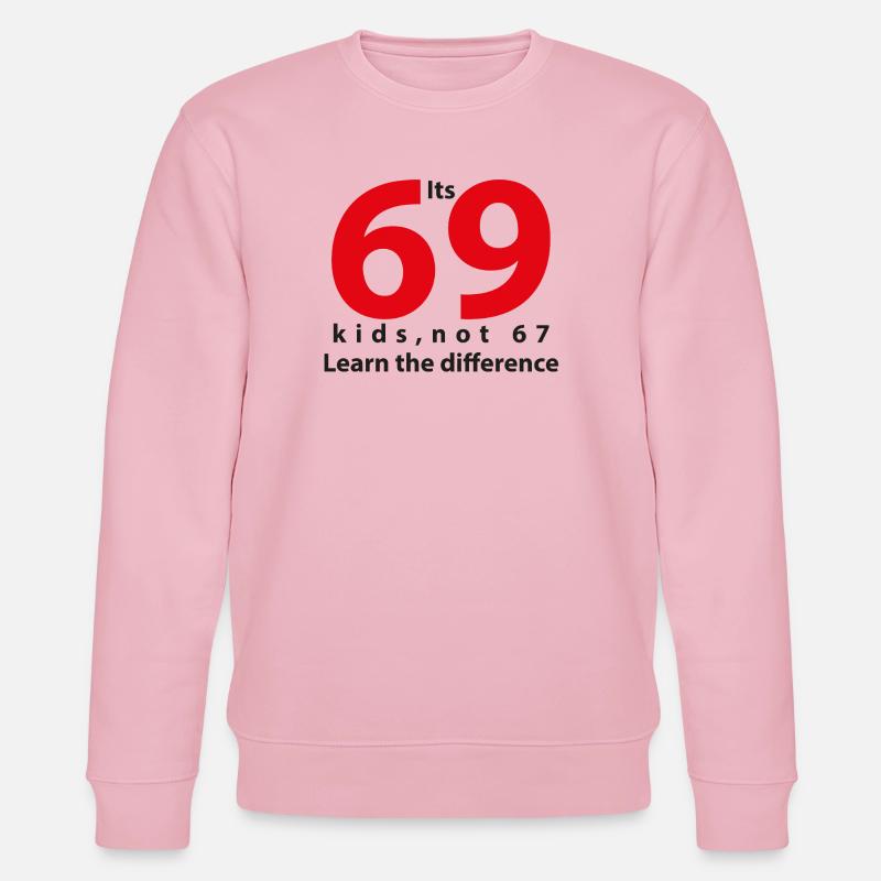 its_69 note 67 black - Stanley/Stella CHANGER Unisex Organic Sweatshirt - cotton pink