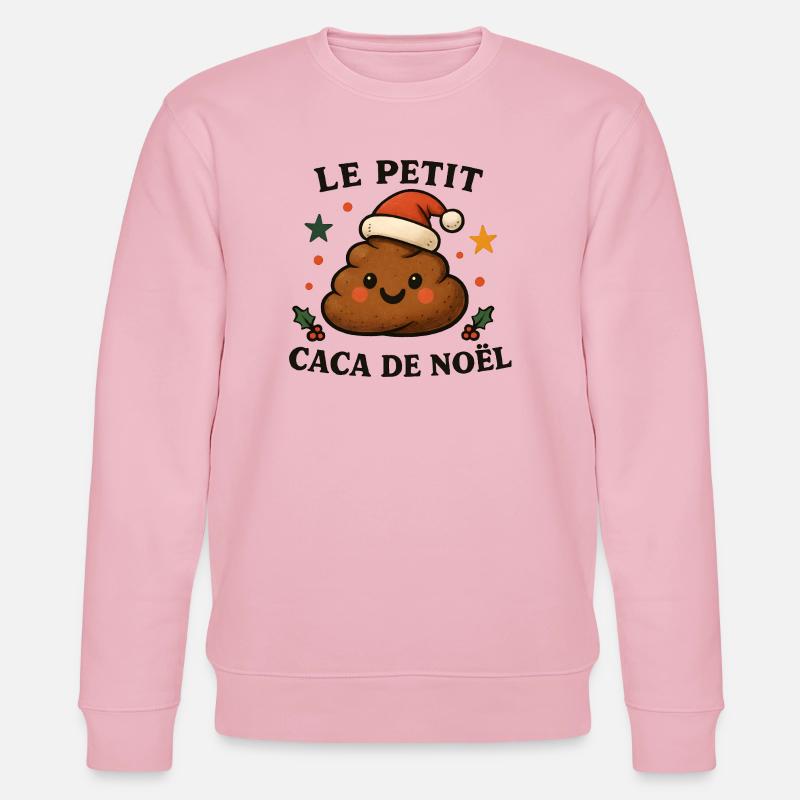 Der kleine Weihnachtskot - Stanley/Stella Unisex Bio-Sweatshirt CHANGER  - Hellrosa