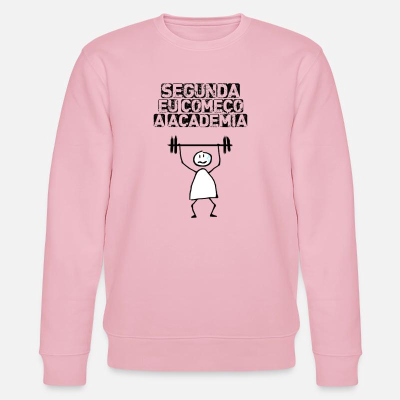 Segunda eu começo a academia - Stanley/Stella Unisex Bio-Sweatshirt CHANGER  - Hellrosa