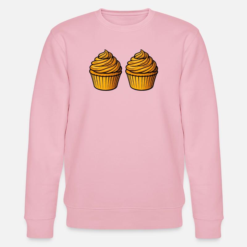 Cupcake Backen Comic - Stanley/Stella Unisex Bio-Sweatshirt CHANGER  - Hellrosa