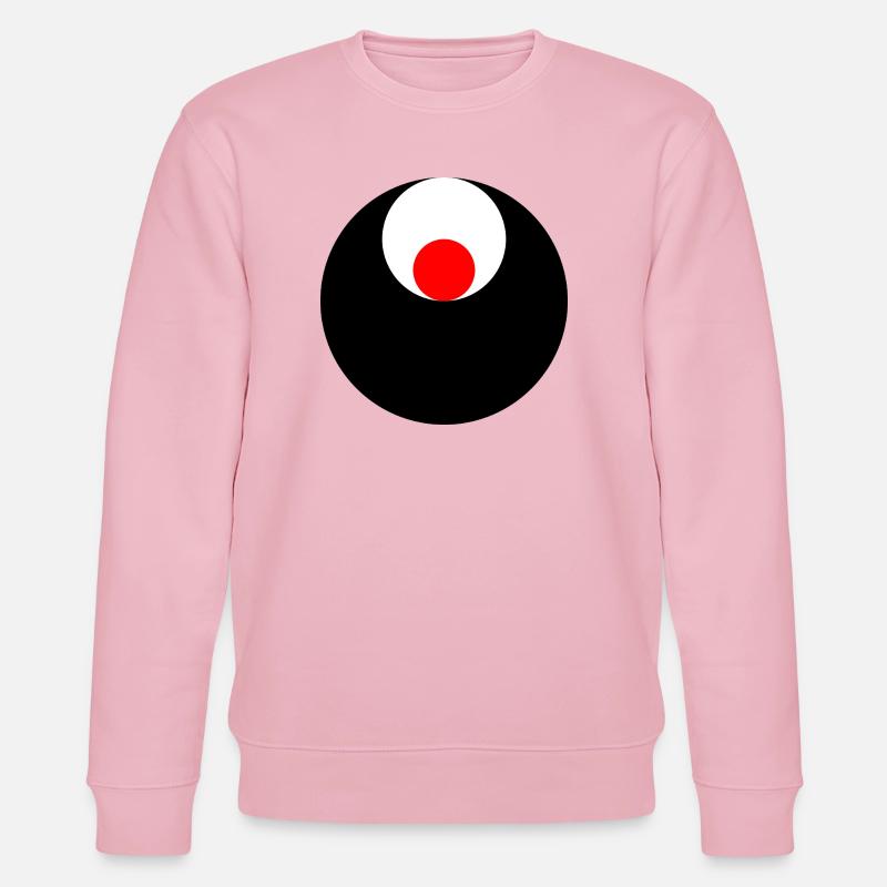 3 Kreise, schwarz, weiß und rot - Stanley/Stella Unisex Bio-Sweatshirt CHANGER  - Hellrosa