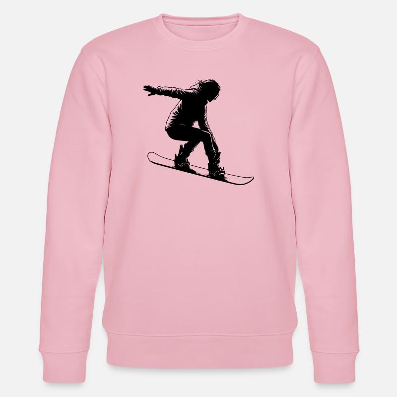 Snowboarderin mit eleganter Pose - Stanley/Stella Unisex Bio-Sweatshirt CHANGER  - Hellrosa