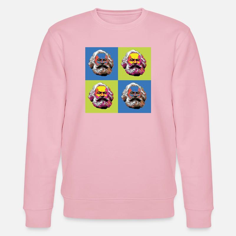 Karl Marx & Kommunismus & Kommunist - Stanley/Stella Unisex Bio-Sweatshirt CHANGER - Hellrosa