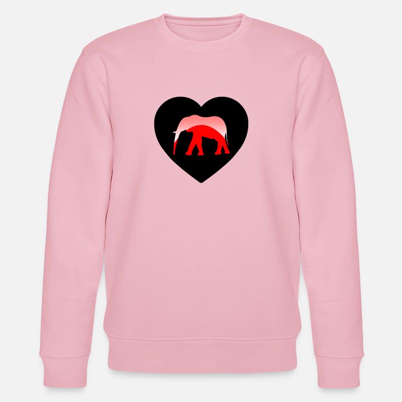 Elefant - Stanley/Stella Unisex Bio-Sweatshirt CHANGER  - Hellrosa