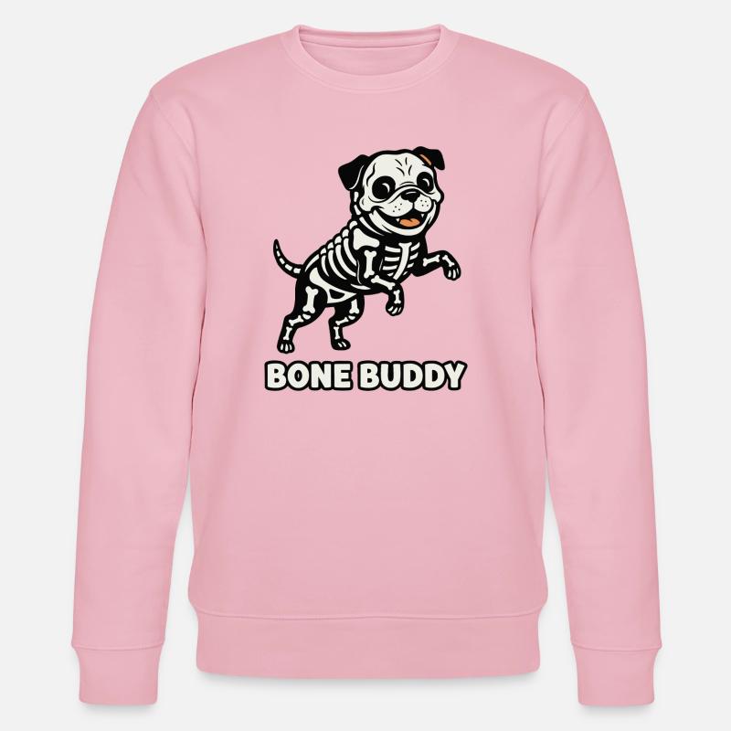 Chien Bone Buddy - Sweat bio CHANGER Stanley/Stella Unisexe - rose pâle