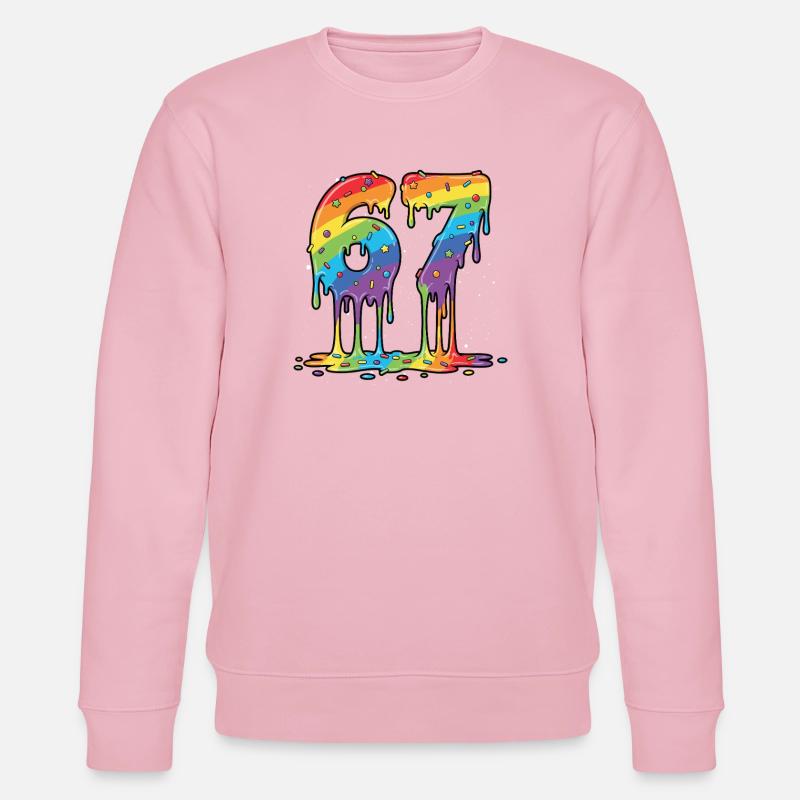 Rainbow 67 Meme-Feier - Stanley/Stella Unisex Bio-Sweatshirt CHANGER  - Hellrosa