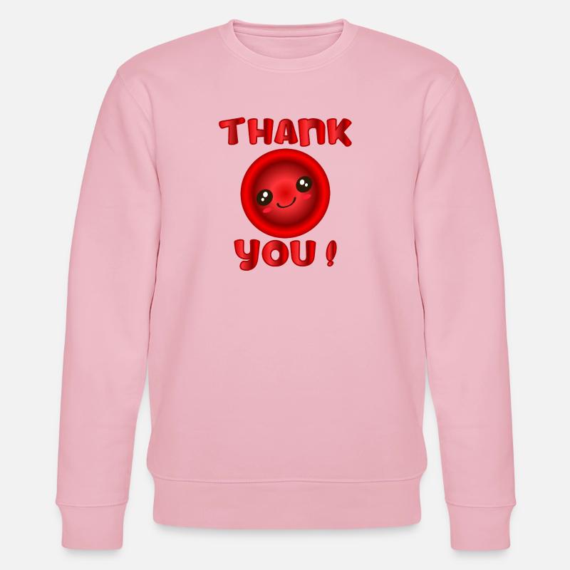 Danke Blutspende - Stanley/Stella Unisex Bio-Sweatshirt CHANGER  - Hellrosa