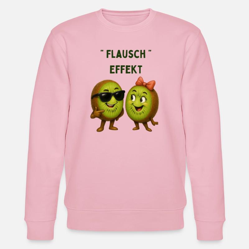 Fluffy Effect Kiwi Duo - Stanley/Stella CHANGER Unisex Organic Sweatshirt - cotton pink
