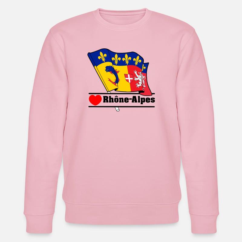Rhône-Alpes-Herz - Stanley/Stella Unisex Bio-Sweatshirt CHANGER  - Hellrosa