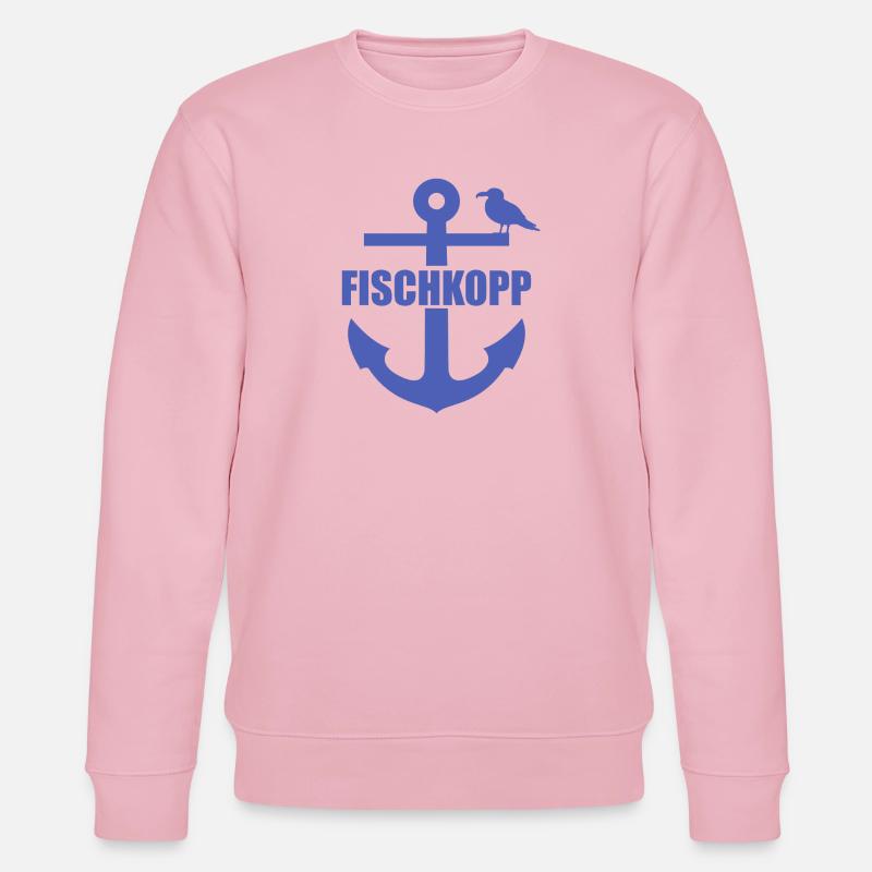 Fischkopp, Anker - Stanley/Stella Unisex Bio-Sweatshirt CHANGER  - Hellrosa