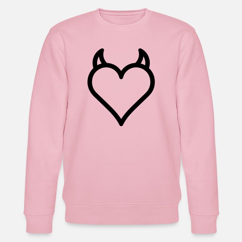 Dämonenherz - Stanley/Stella Unisex Bio-Sweatshirt CHANGER  - Hellrosa