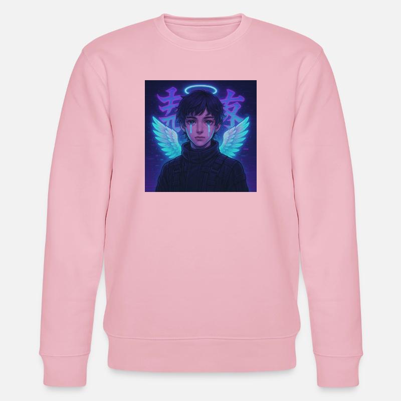 Cyberpunk Angel E-Boy Y2K Synthwave Art - Sweat bio CHANGER Stanley/Stella Unisexe - rose pâle