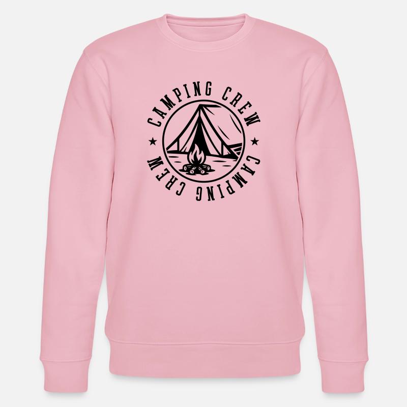 Camping Crew Zelt Lagerfeuer - Stanley/Stella Unisex Bio-Sweatshirt CHANGER  - Hellrosa
