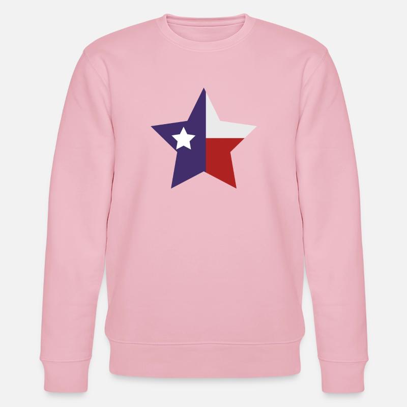 Drapeau de l’Étoile du Texas - Sweat bio CHANGER Stanley/Stella Unisexe - rose pâle