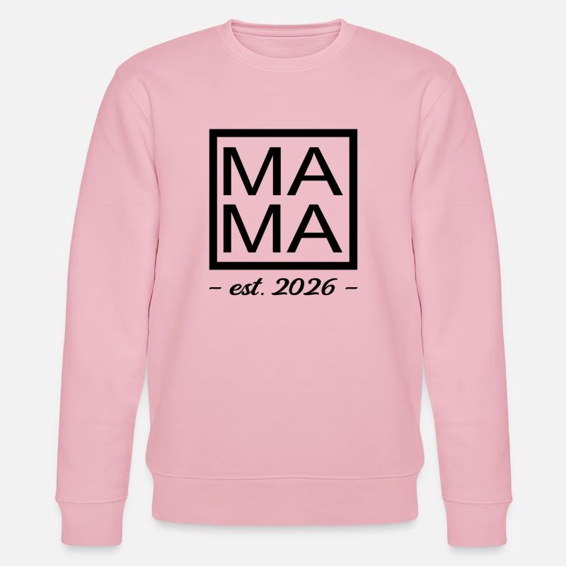 Mama 2026 Est Geschenkidee Mama - Stanley/Stella Unisex Bio-Sweatshirt CHANGER  - Hellrosa