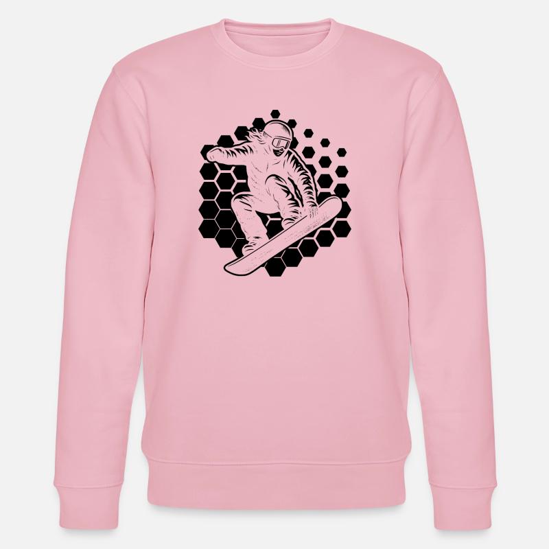 Graphisme de snowboard pour snowboard - Sweat bio CHANGER Stanley/Stella Unisexe - rose pâle