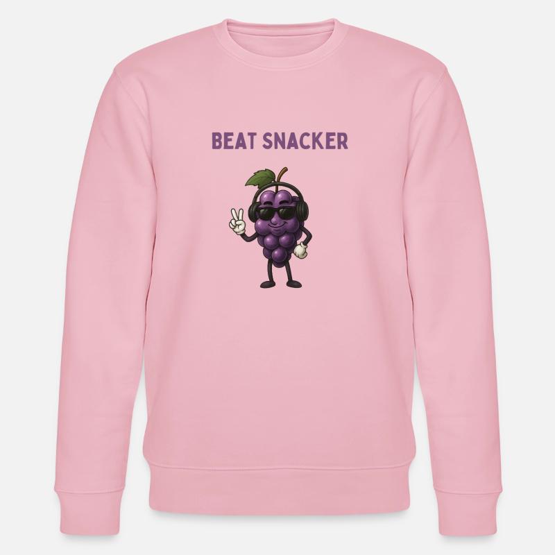Beat Snacker Traube Kopfhörer - Stanley/Stella Unisex Bio-Sweatshirt CHANGER  - Hellrosa