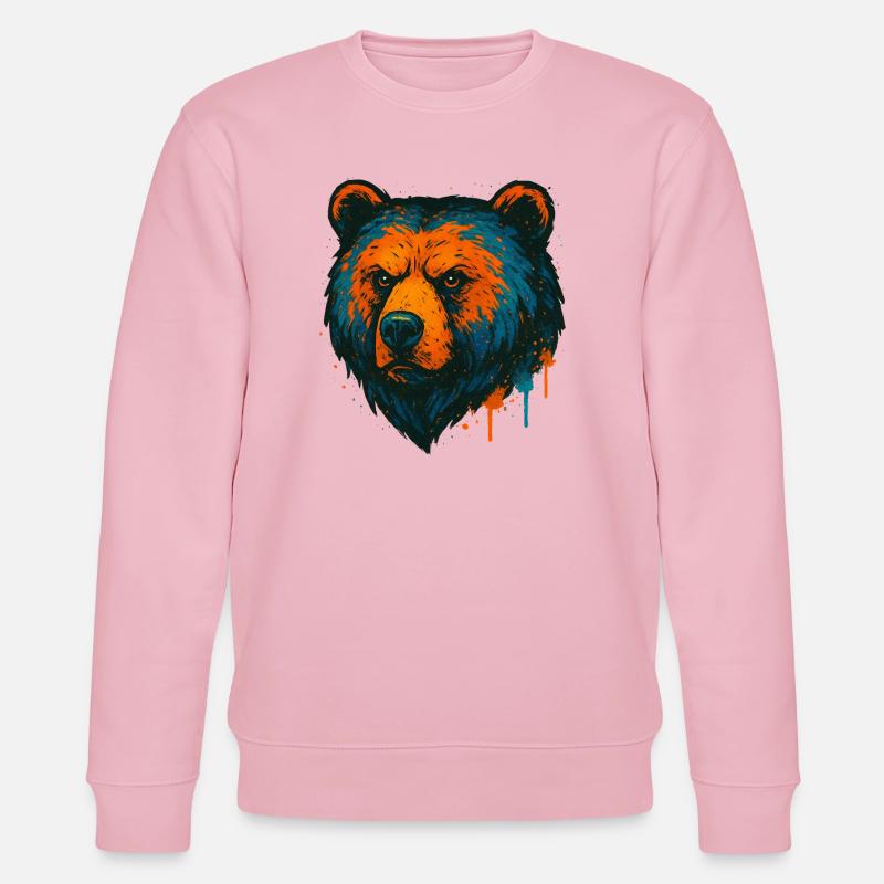 Neonbär Pop Art - Stanley/Stella Unisex Bio-Sweatshirt CHANGER  - Hellrosa