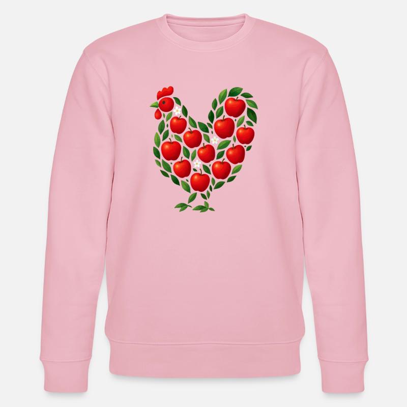 Apfel Hühner - Stanley/Stella Unisex Bio-Sweatshirt CHANGER  - Hellrosa