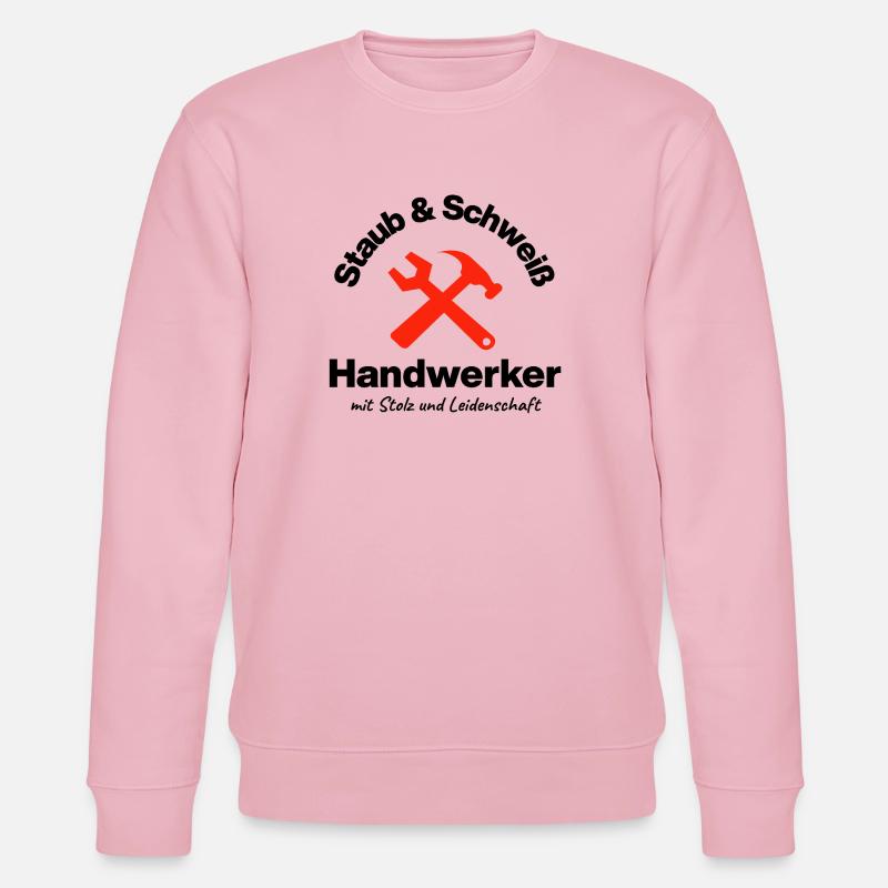 Staub & Schweiß, echter Handwerker, Leidenschaft - Stanley/Stella Unisex Bio-Sweatshirt CHANGER  - Hellrosa