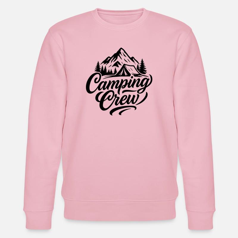 Camping Crew Zelt Berge - Stanley/Stella Unisex Bio-Sweatshirt CHANGER  - Hellrosa