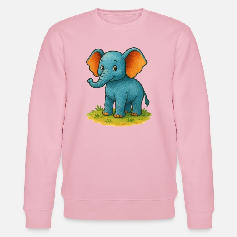 Elephant Comic - Sweat bio CHANGER Stanley/Stella Unisexe - rose pâle