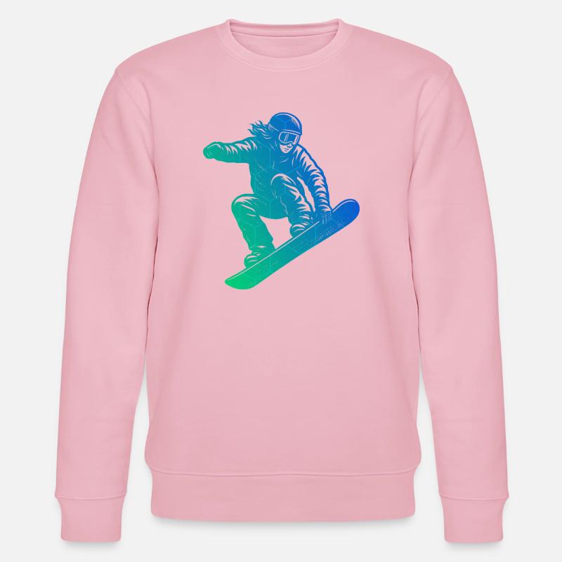 Direkte Snowboard Aussage - Stanley/Stella Unisex Bio-Sweatshirt CHANGER  - Hellrosa