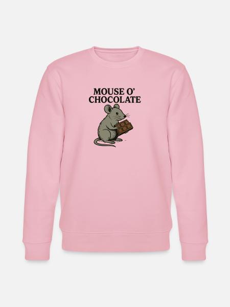 Mouse o'Chocolate Pun Mouse Chocolate - Stanley/Stella CHANGER Unisex Organic Sweatshirt - cotton pink