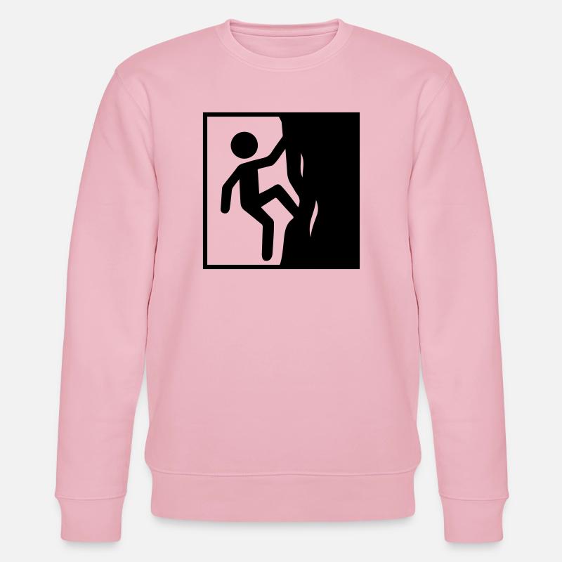 Klettern Symbol Sport - Stanley/Stella Unisex Bio-Sweatshirt CHANGER  - Hellrosa