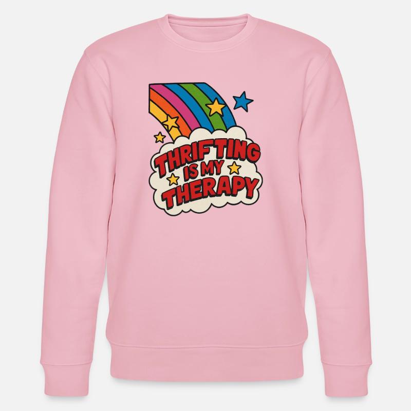 Secondhand-Therapie Regenbogenpflaster - Stanley/Stella Unisex Bio-Sweatshirt CHANGER  - Hellrosa