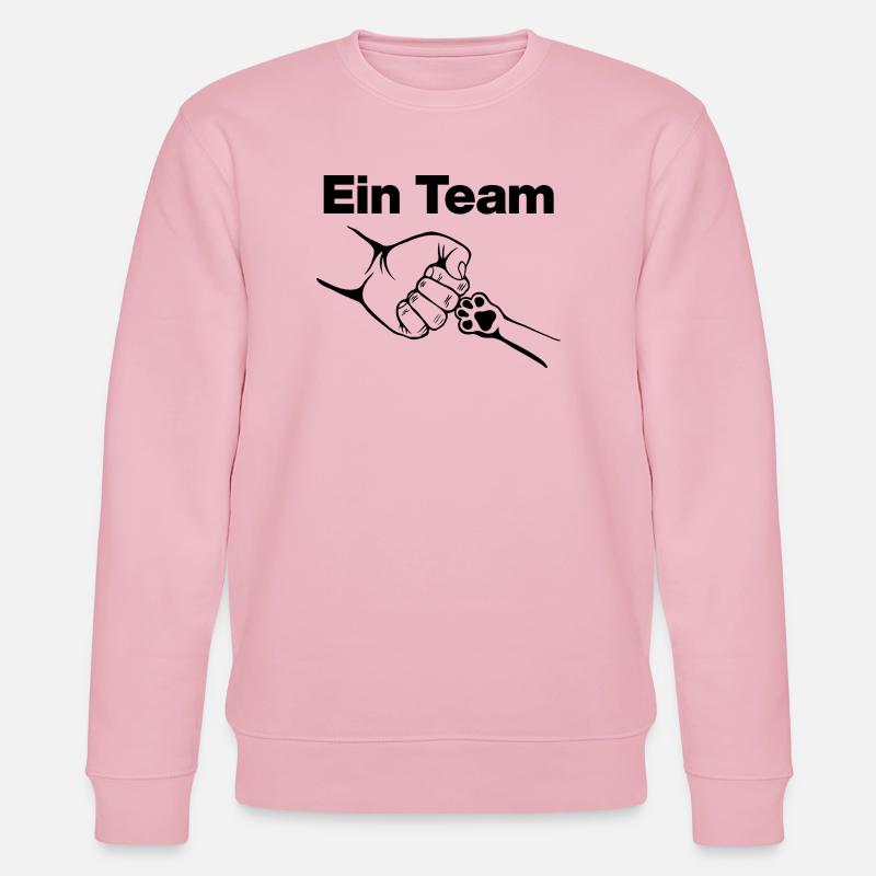 Ein Team – Mensch & Samtpfote, Katzenliebe, Katze - Stanley/Stella Unisex Bio-Sweatshirt CHANGER  - Hellrosa