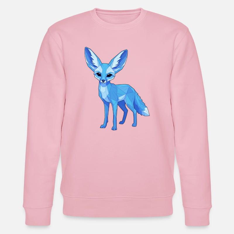 Blauer Geometrie-Fuchs - Stanley/Stella Unisex Bio-Sweatshirt CHANGER  - Hellrosa