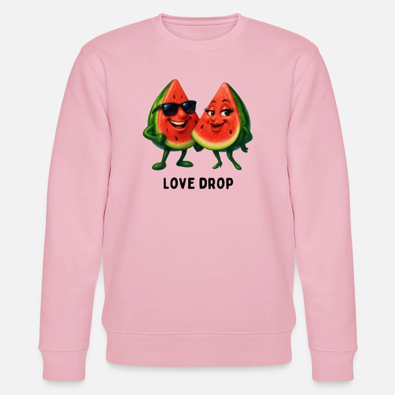 Duo pastèques Love Drop - Sweat bio CHANGER Stanley/Stella Unisexe - rose pâle