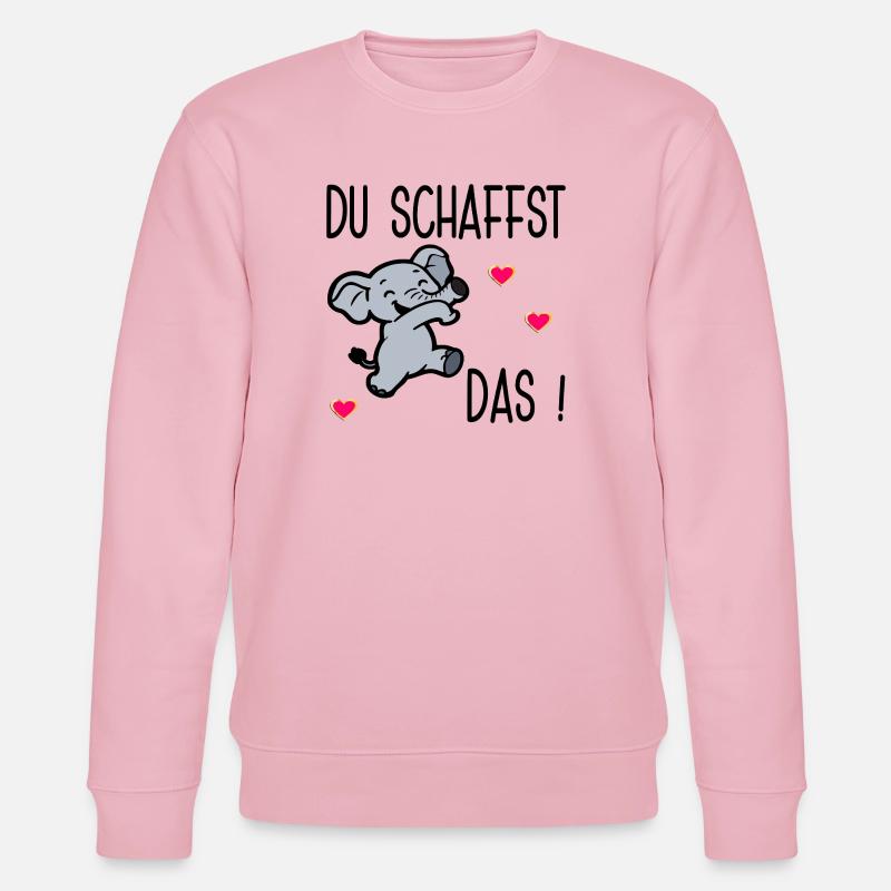 Prüfungen Arbeit - Du schaffst das - Stanley/Stella Unisex Bio-Sweatshirt CHANGER  - Hellrosa