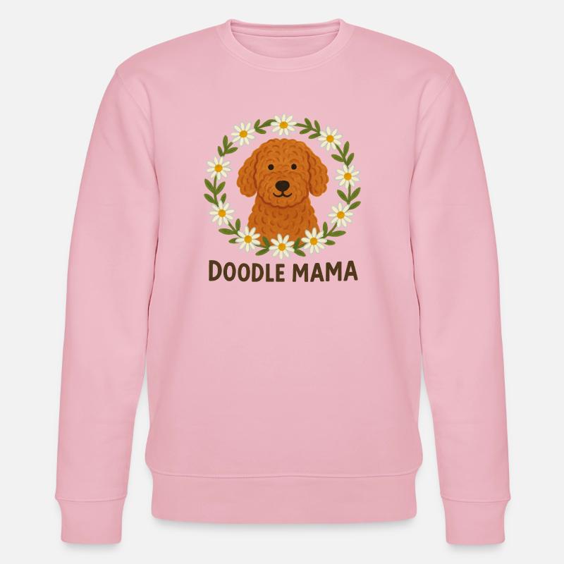 Doodle Dog Daisy Rahmen - Stanley/Stella Unisex Bio-Sweatshirt CHANGER  - Hellrosa