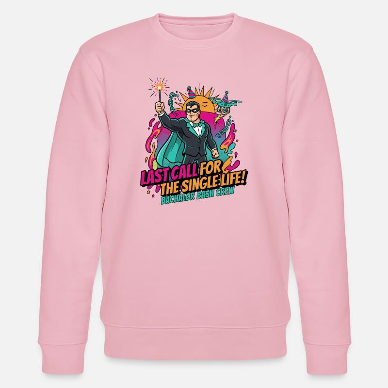 Letzter Ruf fürs Singleleben - Stanley/Stella Unisex Bio-Sweatshirt CHANGER  - Hellrosa