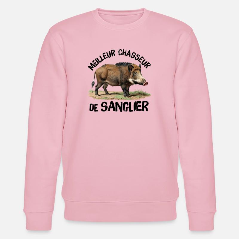 Bester Wildschweinjäger - Stanley/Stella Unisex Bio-Sweatshirt CHANGER  - Hellrosa
