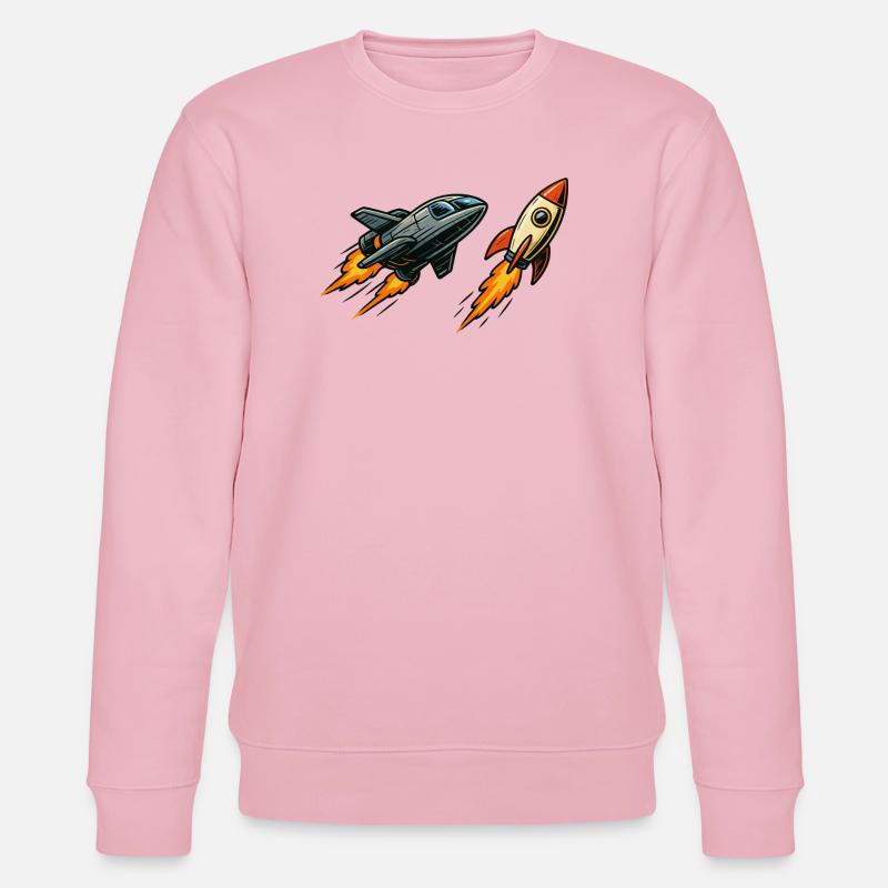 Espace de dessin animé Rocket Sprint - Sweat bio CHANGER Stanley/Stella Unisexe - rose pâle