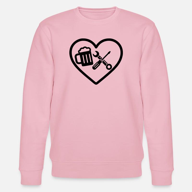 Heart Beer DIY-Humor - Stanley/Stella Unisex Bio-Sweatshirt CHANGER  - Hellrosa