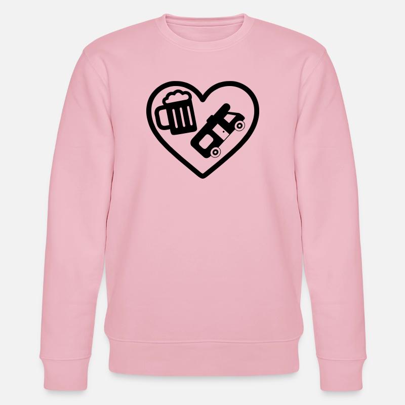 Heart Beer Camper Humor - Stanley/Stella Unisex Bio-Sweatshirt CHANGER  - Hellrosa