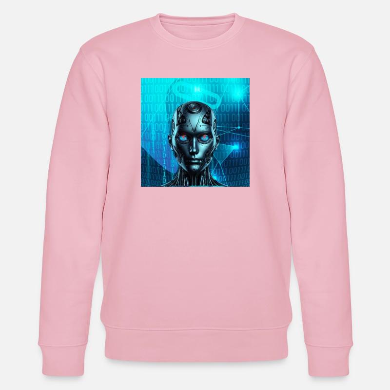 Robot Face - Sweat bio CHANGER Stanley/Stella Unisexe - rose pâle
