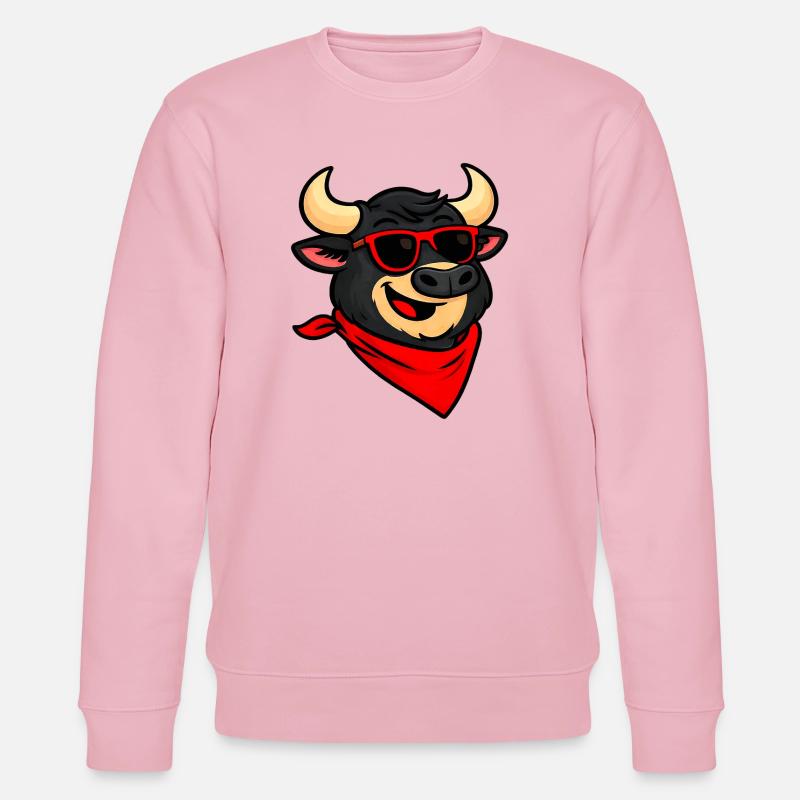Feria Taurus Humor - Stanley/Stella Unisex Bio-Sweatshirt CHANGER  - Hellrosa