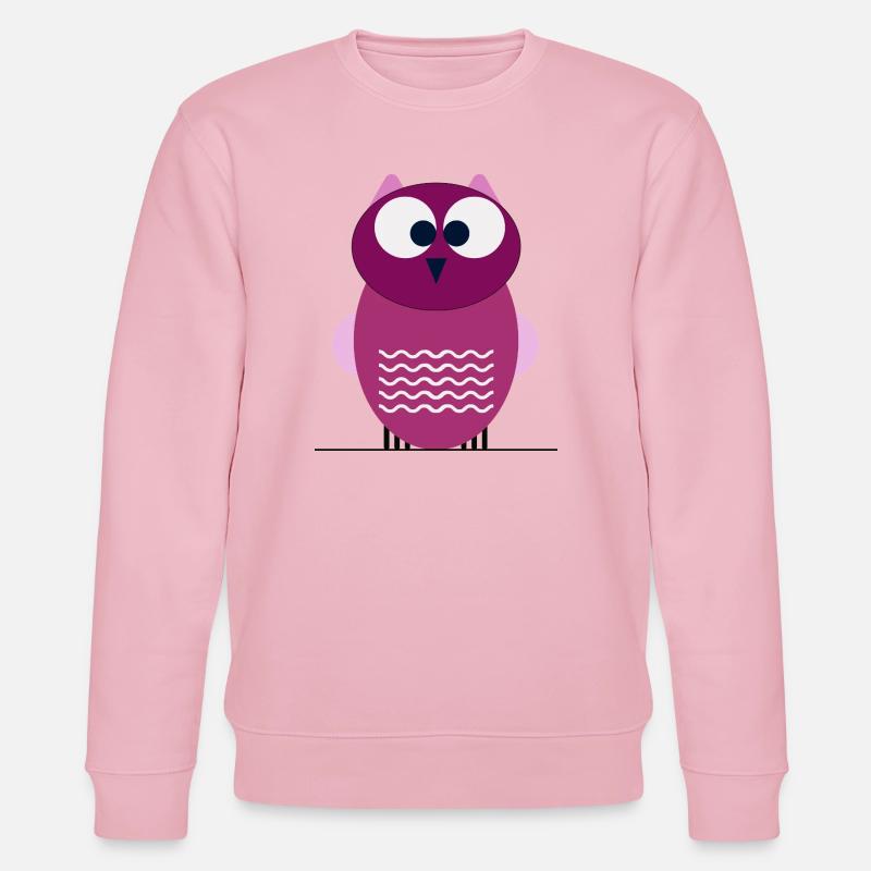 Hibou de la forêt pourpre - Sweat bio CHANGER Stanley/Stella Unisexe - rose pâle